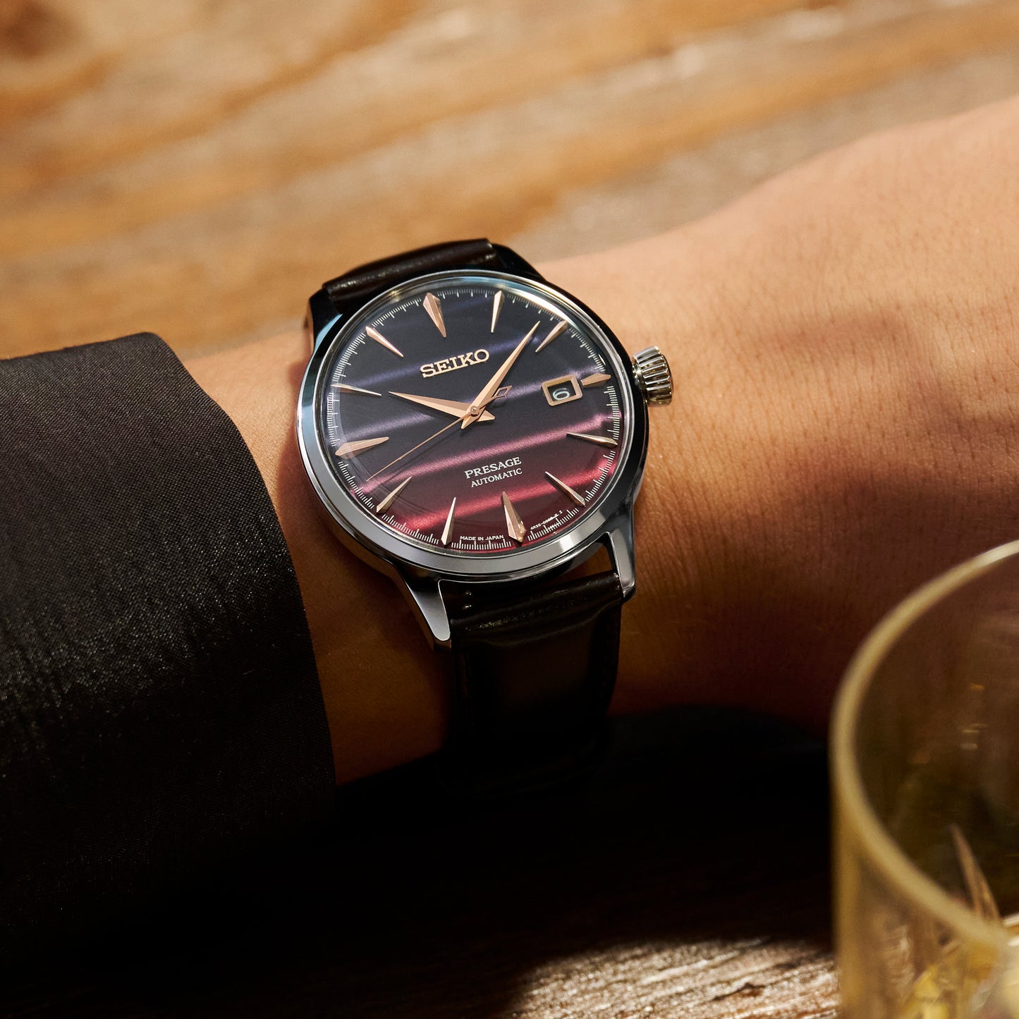 Seiko Presage Limited Edition Cocktail Time Purple Sunset Gents Watch SRPK75J1