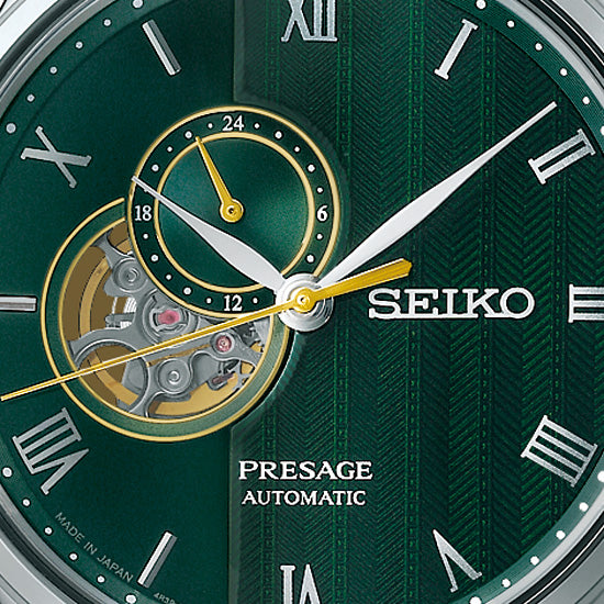 Seiko Presage Japanese Zen Gardens Green Dial Watch SSA463J1