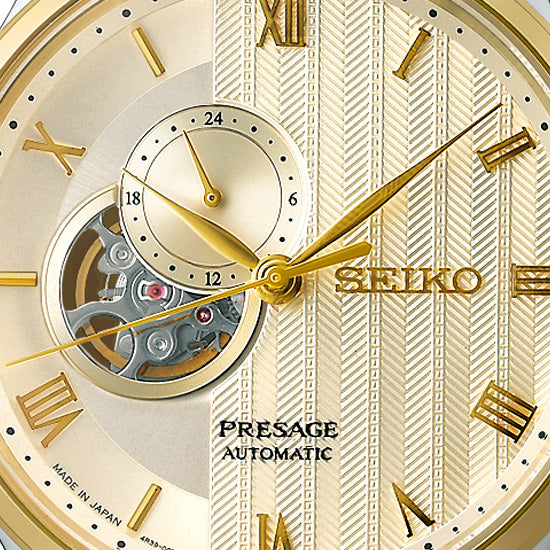 Seiko Presage Japanese Zen Gardens Gold Sand Watch SSA464J1