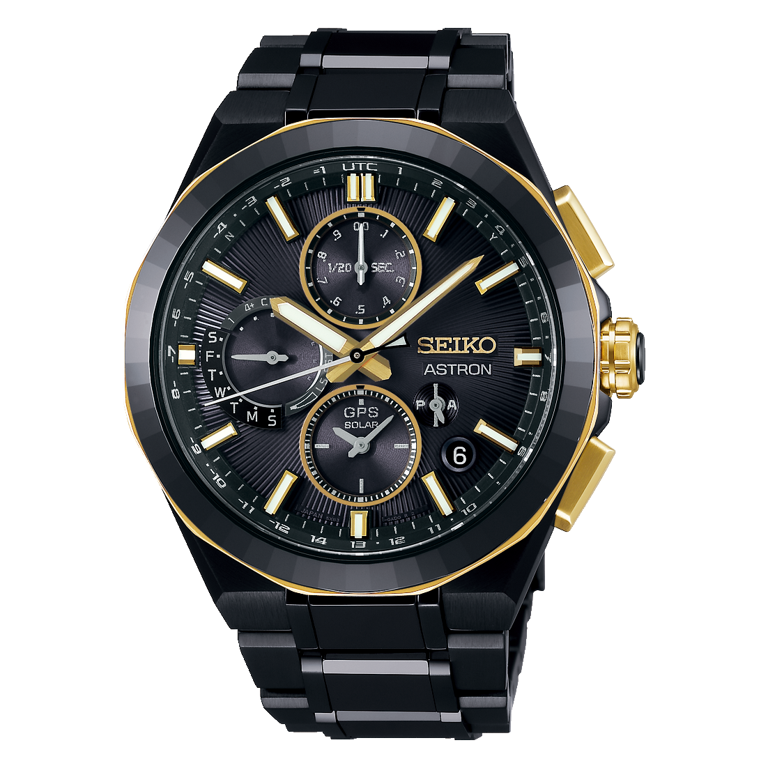 Astron solar chronograph gold hotsell