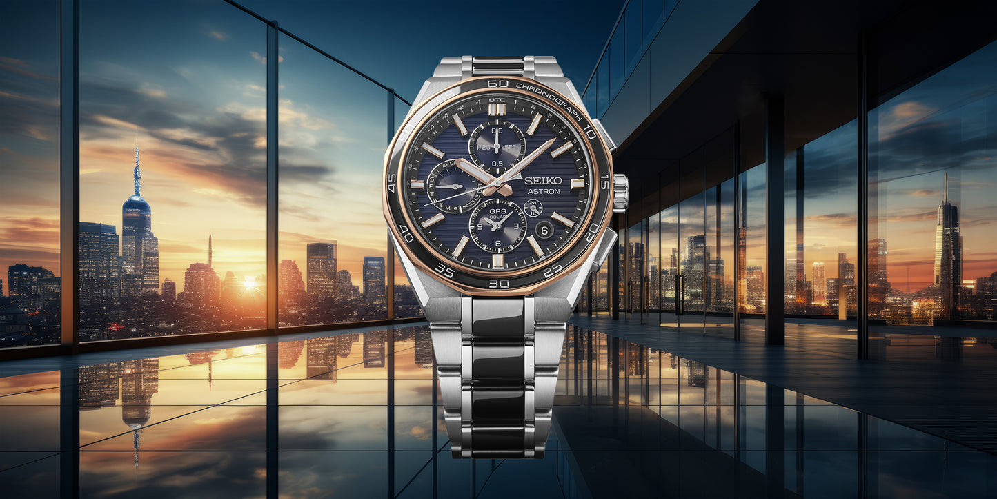 Seiko Astron GPS Solar Dual-Time Chronograph Limited Edition Watch SSH180J1