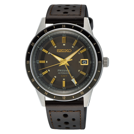 Seiko Presage Fume Style 60s Road Trip GMT Journey Collection SSK013J1