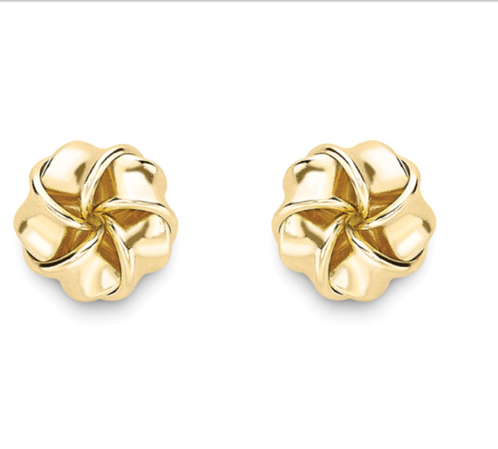 9ct Yellow Gold Four Strand Stud Earrings