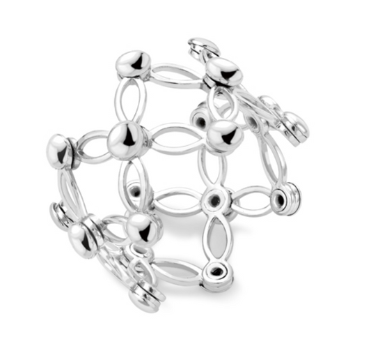 18ct White Gold Expandable Lattice Design Ring