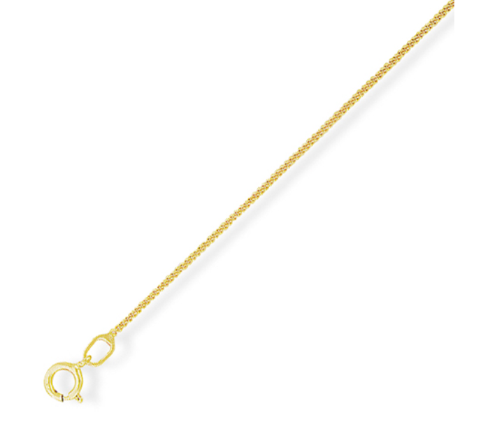 18ct Yellow Gold 20" Fine Flat Curb Chain