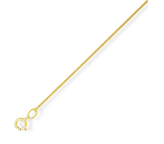 18ct Yellow Gold 20" Fine Flat Curb Chain