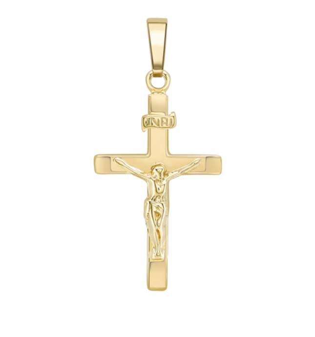9ct Yellow Gold Crucifix