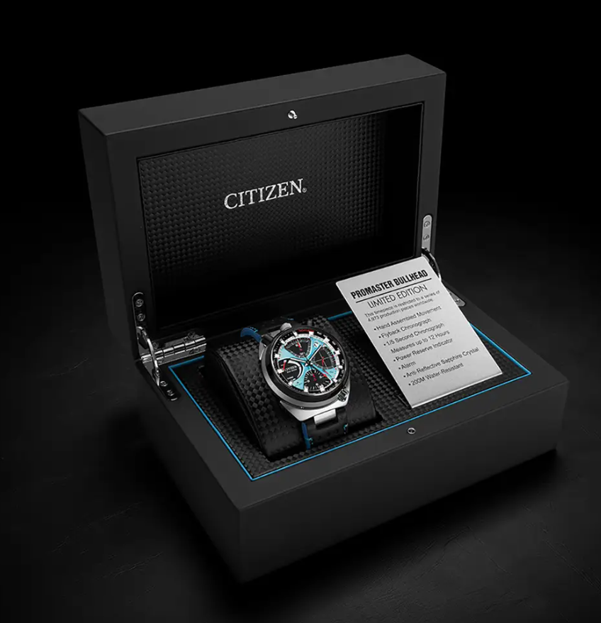 Citizen Limited Edition Promaster Bullhead Racing Chronograph Watch AV0106-01L Blue