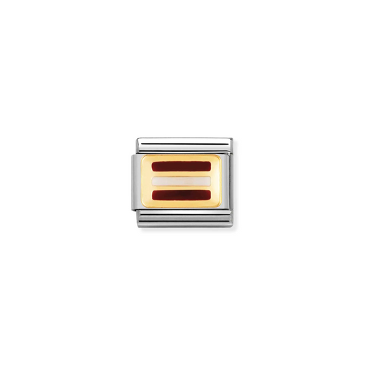 Nomination Composable Classic Latvia Flag Charm 030234/42