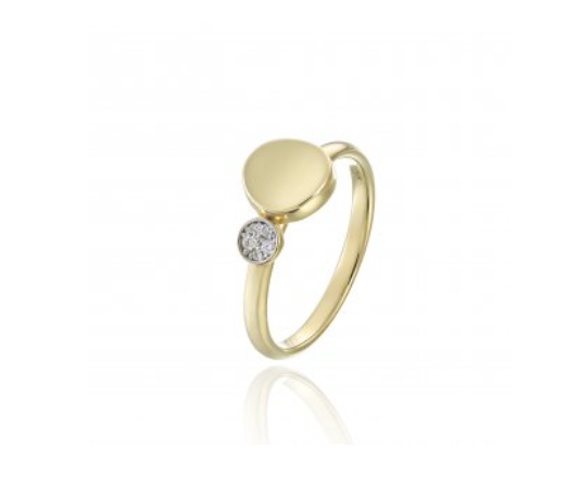 Chimento 18ct Yellow Gold Armillas Glow 0.03ct Ring Size N
