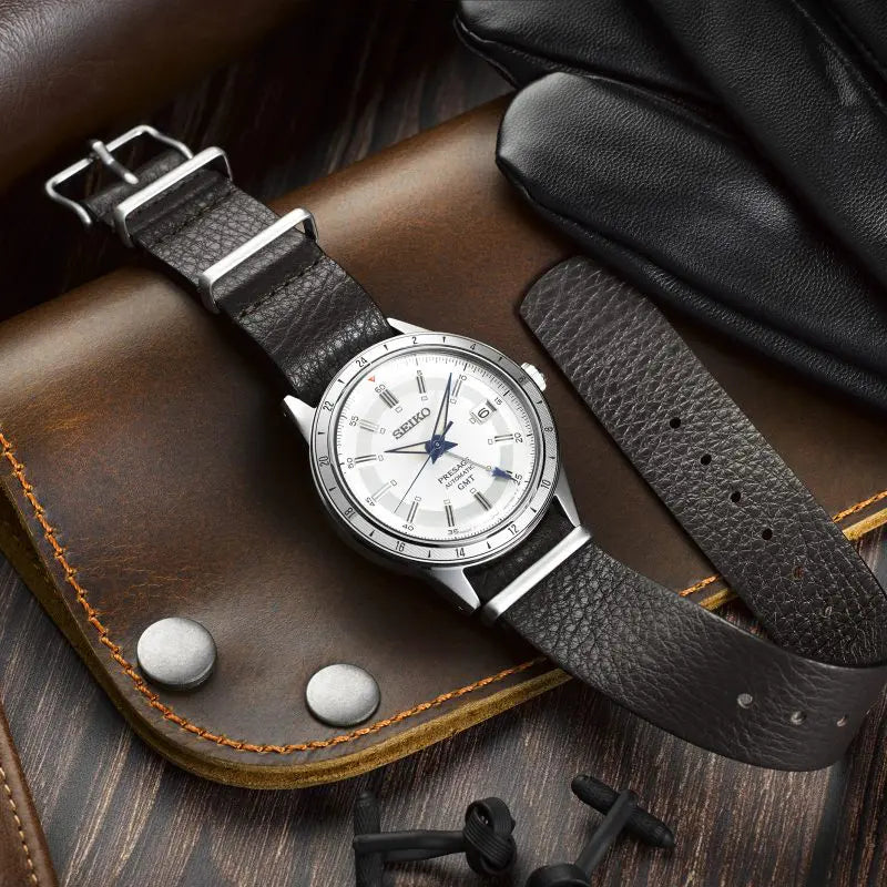 Seiko Presage Style 60s ‘Laurel’ GMT Limited Edition 110th Seiko Wristwatch making Anniversary SSK015J1