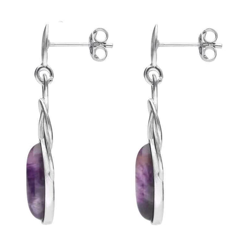 Derbyshire Blue John Celtic Weave Earrings