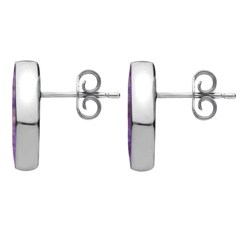 Derbyshire Blue John Sterling Silver Kite Stud Earrings