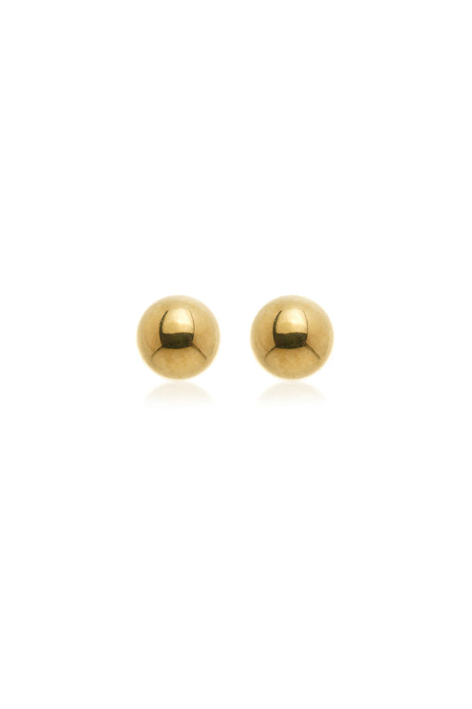 Tish Lyon Labret Yellow Gold PVD Titanium Mini Ball Stud Earrings