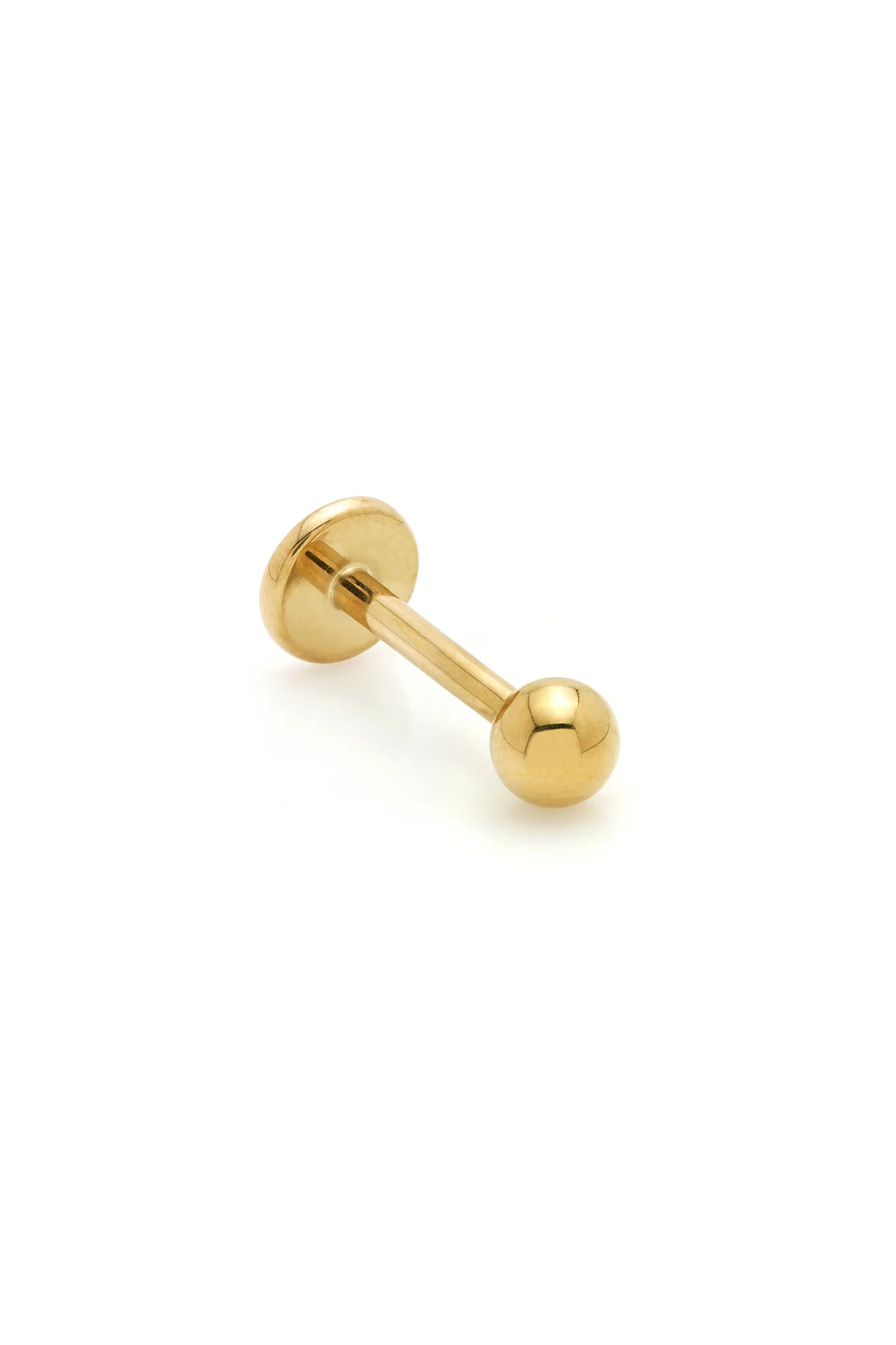 Tish Lyon Labret Yellow Gold PVD Titanium Mini Ball Stud Earrings
