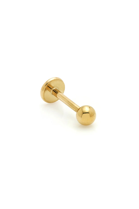 Tish Lyon Labret Yellow Gold PVD Titanium Mini Ball Stud Earrings