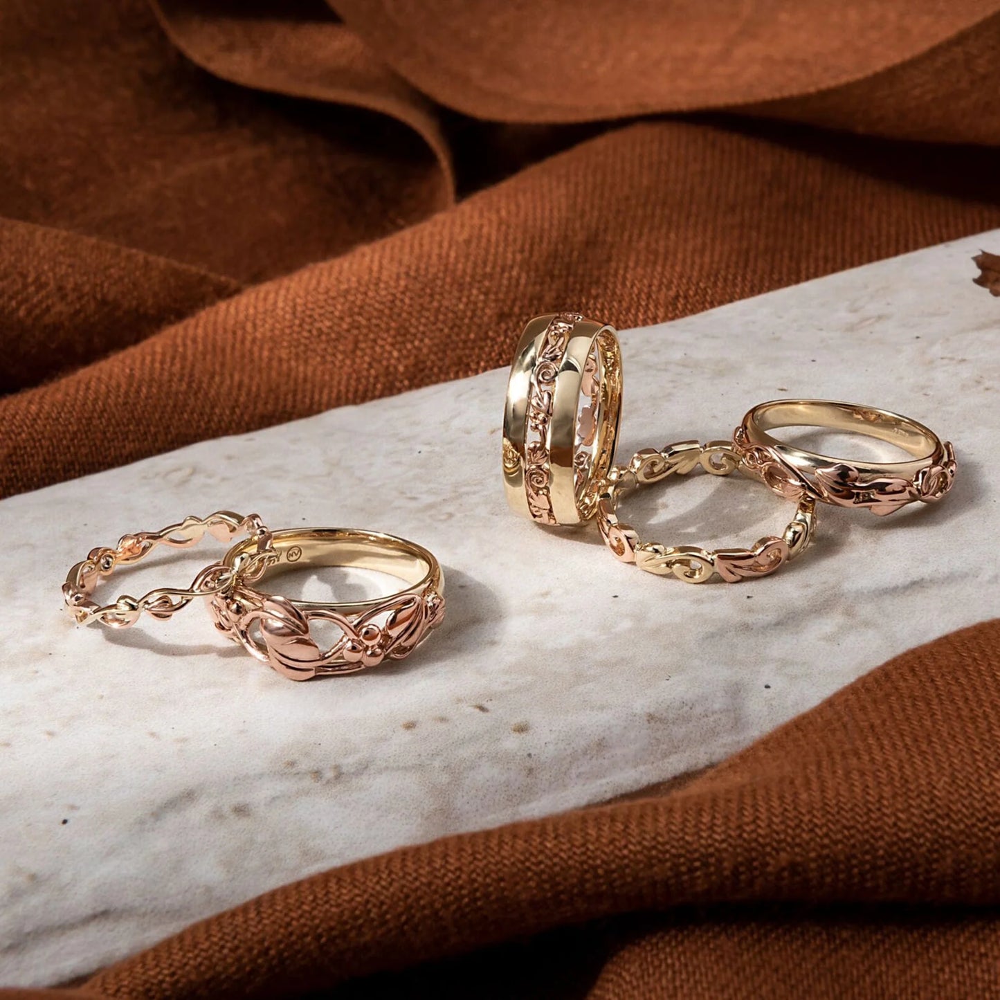 Clogau 9ct Yellow and Rose Gold Tree Of Life Ring TLR