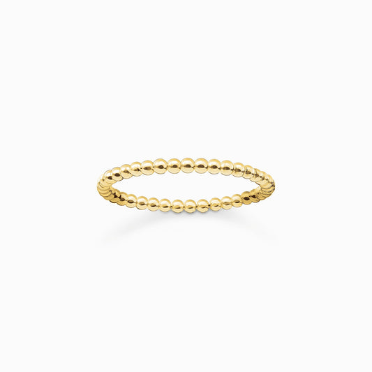 Thomas Sabo Yellow Gold Plated Dots Ring Size 56 TR2122-413-12