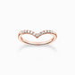 Thomas Sabo Rose Gold Plated Cubic Zirconia Wishbone Ring Size 54 TR2394-416-14-54