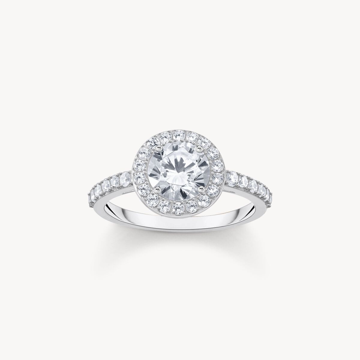 Thomas Sabo Sterling Silver Cubic Zirconia Cluster Ring Size 54 TR2475-051-14