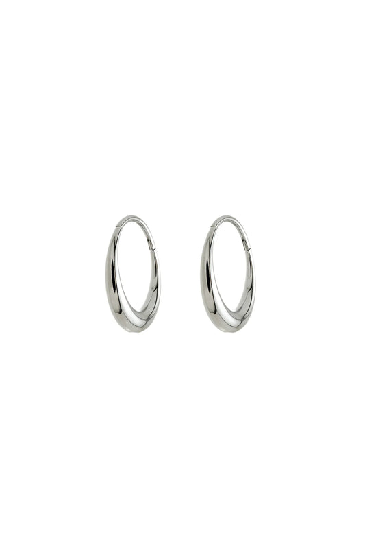 Tish Lyon Titanium 10mm Hollow Hoop Earrings