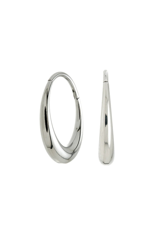 Tish Lyon Titanium 10mm Hollow Hoop Earrings