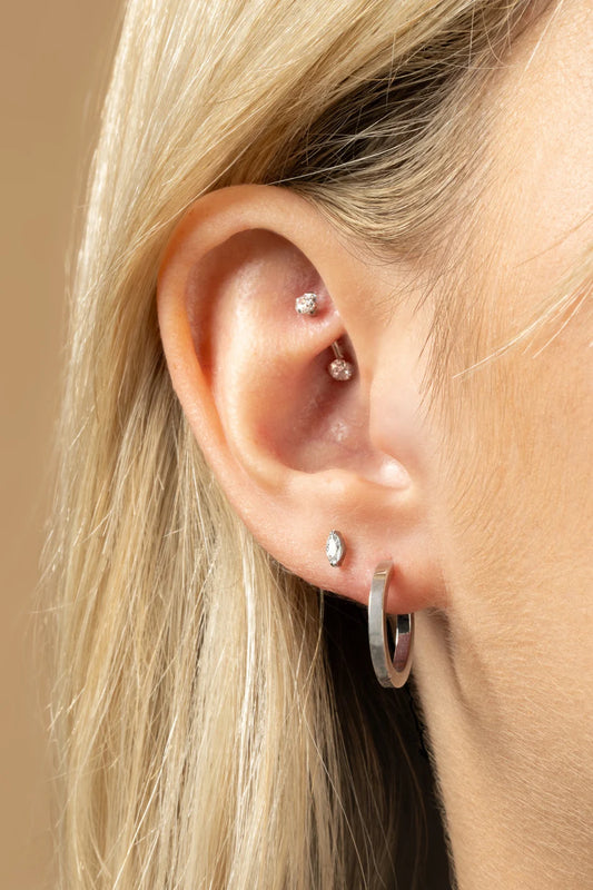 Tish Lyon Titanium 8mm Plain Hoop Earrings