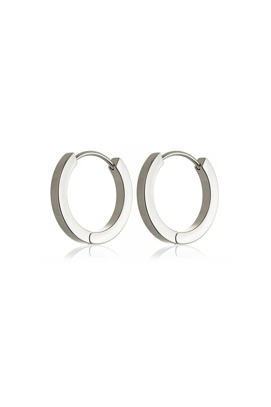 Tish Lyon Titanium 8mm Plain Hoop Earrings