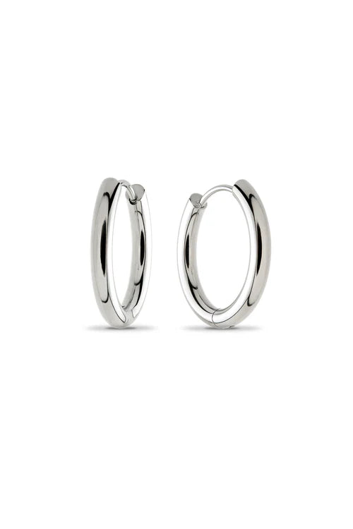 Tish Lyon Titanium 16mm Hollow Tubular Hoop Earrings