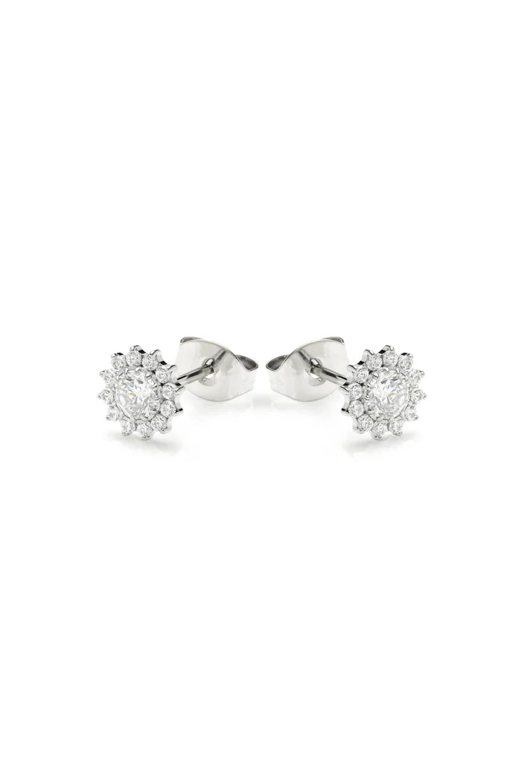 Tish Lyon Round Titanium Cluster Stud Earrings