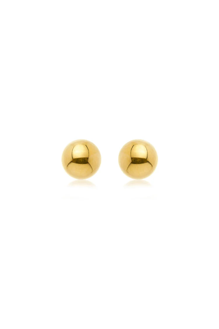 Tish Lyon Yellow Gold PVD Titanium Ball Stud Earrings
