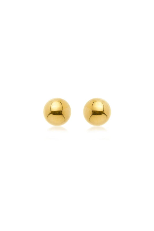 Tish Lyon Yellow Gold PVD Titanium Ball Stud Earrings