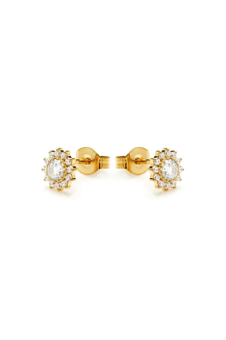 Tish Lyon Yellow Gold PVD Cluster Titanium Stud Earrings