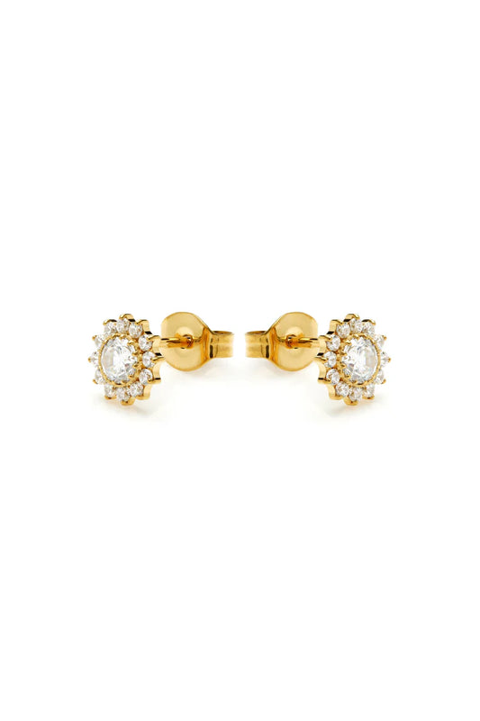 Tish Lyon Yellow Gold PVD Cluster Titanium Stud Earrings