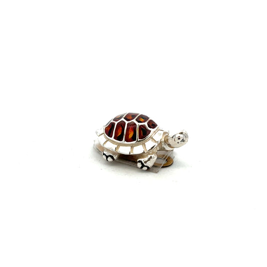 Sterling Silver Enamel Mini Tortoise Figurine