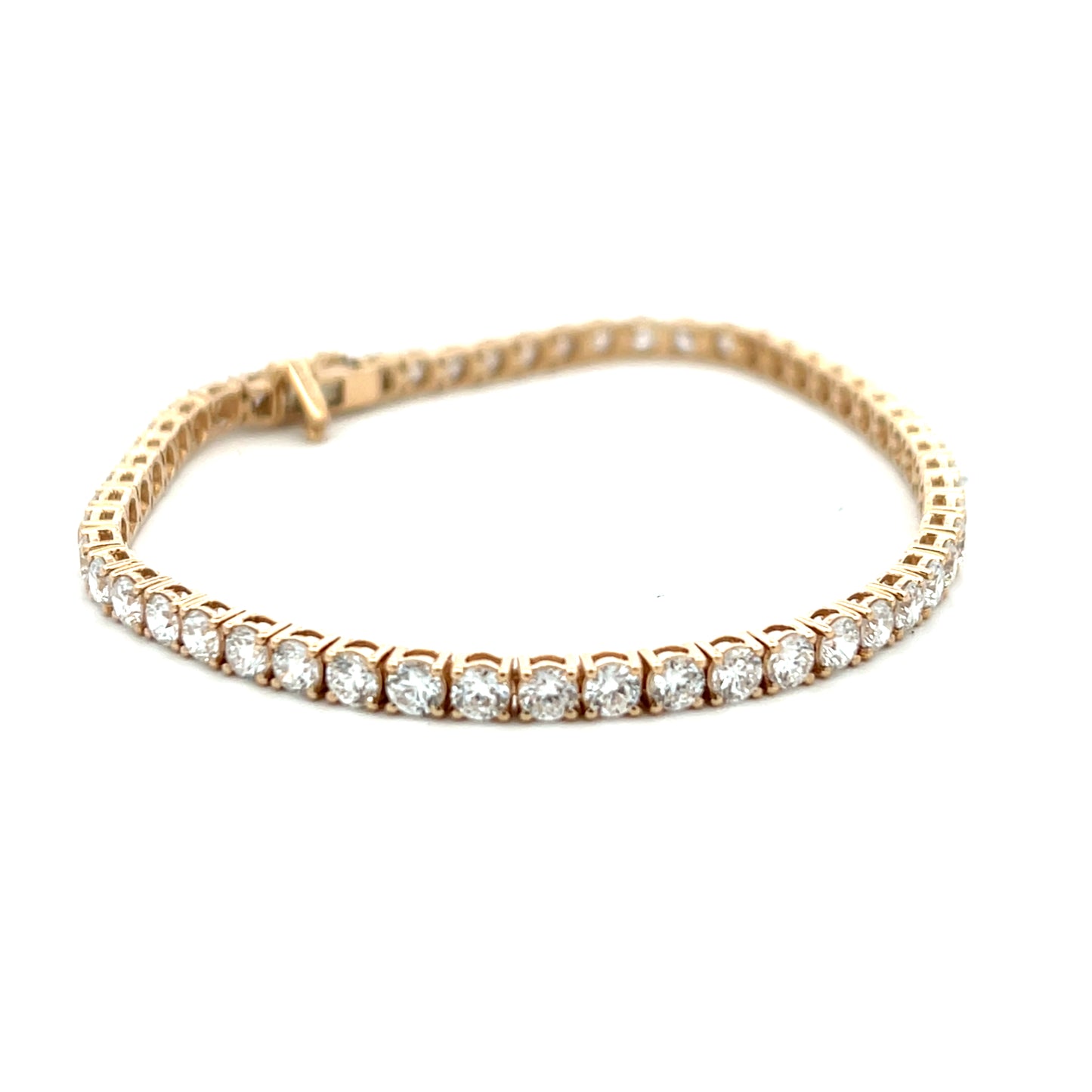 9ct Yellow Gold 9.10ct Brilliant Cut Laboratory Grown Diamond Line Bracelet