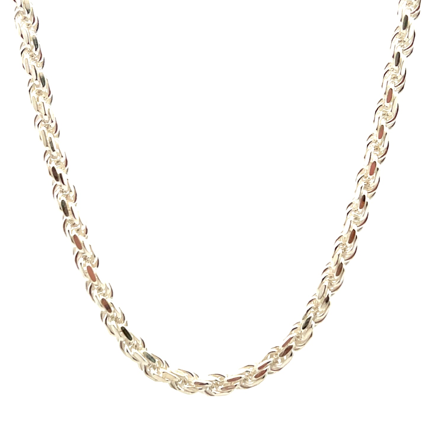 Sterling Silver 16" Diamond Cut Rope Chain