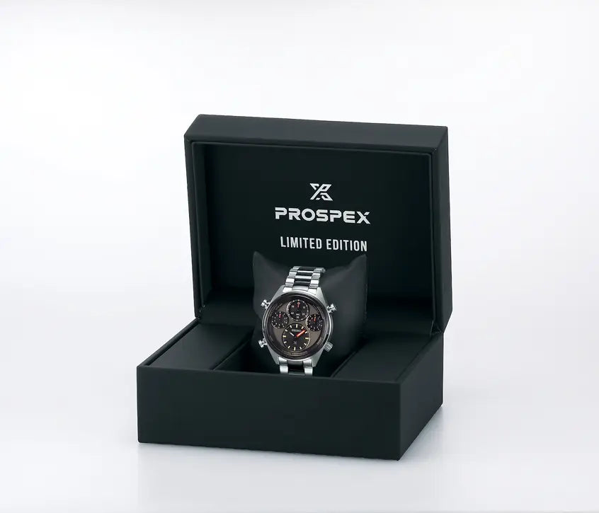 Seiko Prospex Khaki Stripe One Hundredth of a Second Speedtimer Solar Chronograph Watch SFJ005P1
