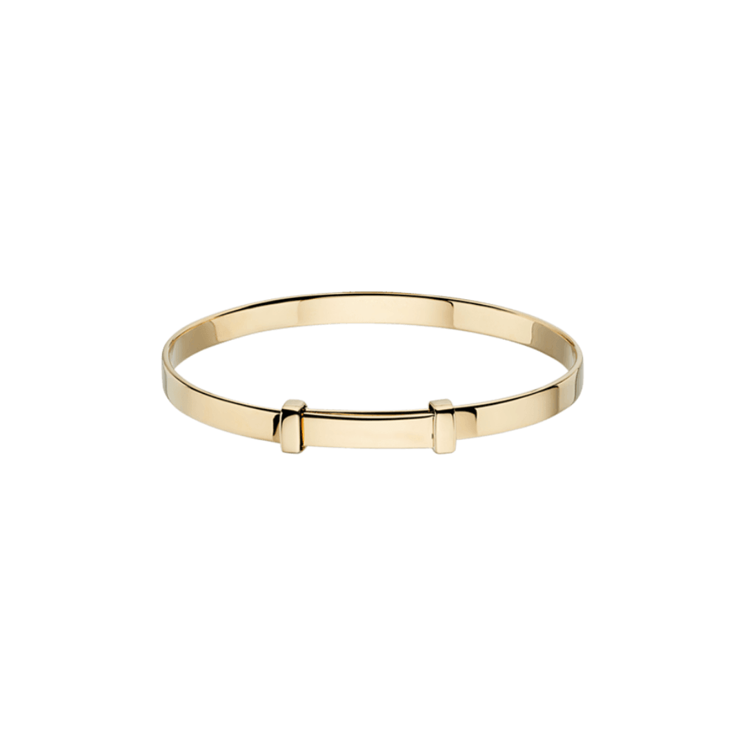 Little Star Flores Yellow Gold Plated Expander Baby Bangle LSB0034