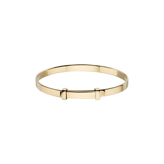 Little Star Flores Yellow Gold Plated Expander Baby Bangle LSB0034