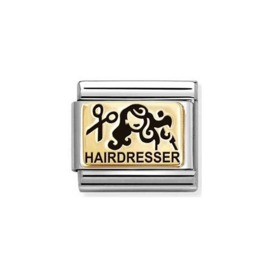 Nomination Classic Yellow Gold Hairdresser 030166/53