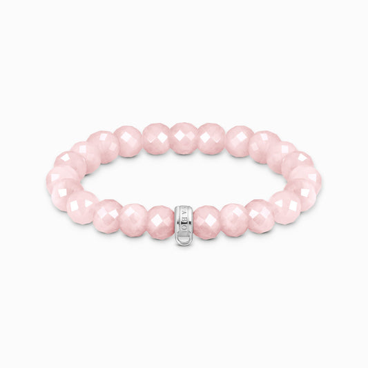 Thomas Sabo Rose Quartz As We Love Stretch Bracelet 17cms X0292-034-9