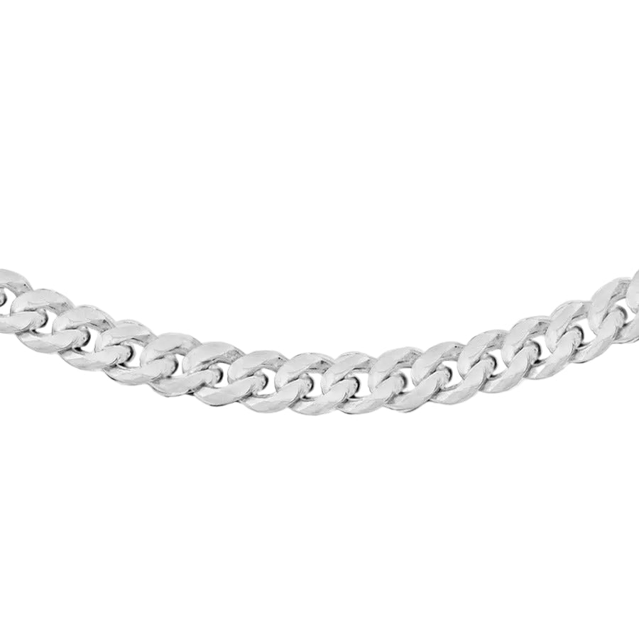 Sterling Silver 100 Diamond Cut Panza Curb Chain 22"