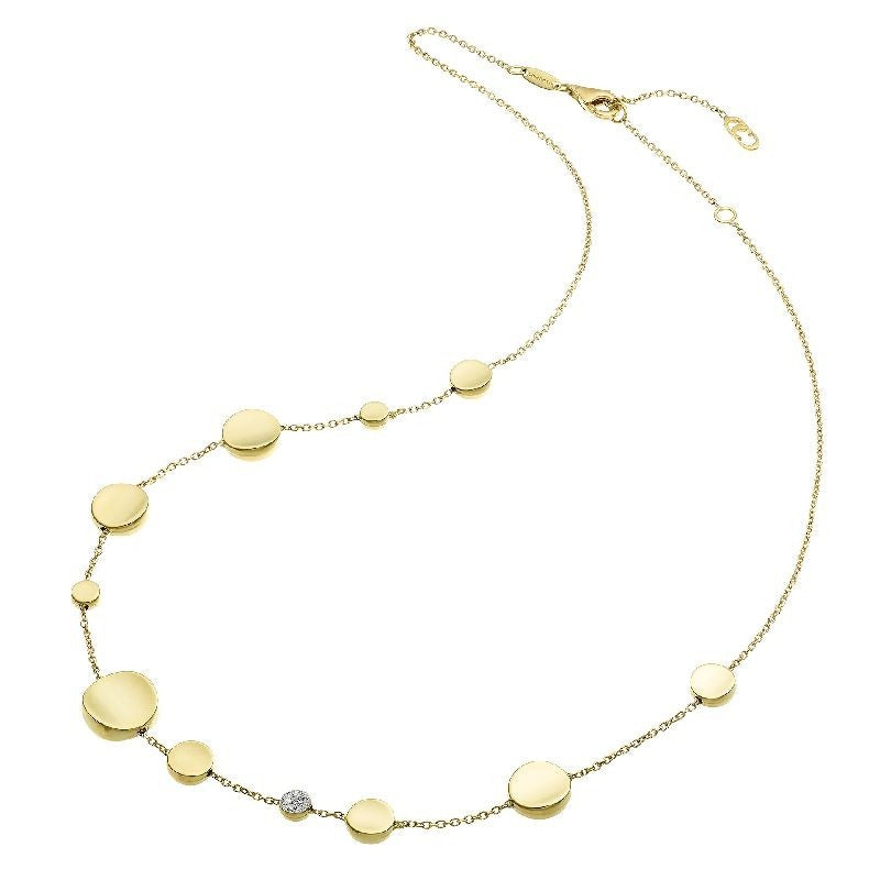 Chimento 18ct Yellow Gold 0.05ct Diamond Armillas Glow Necklace