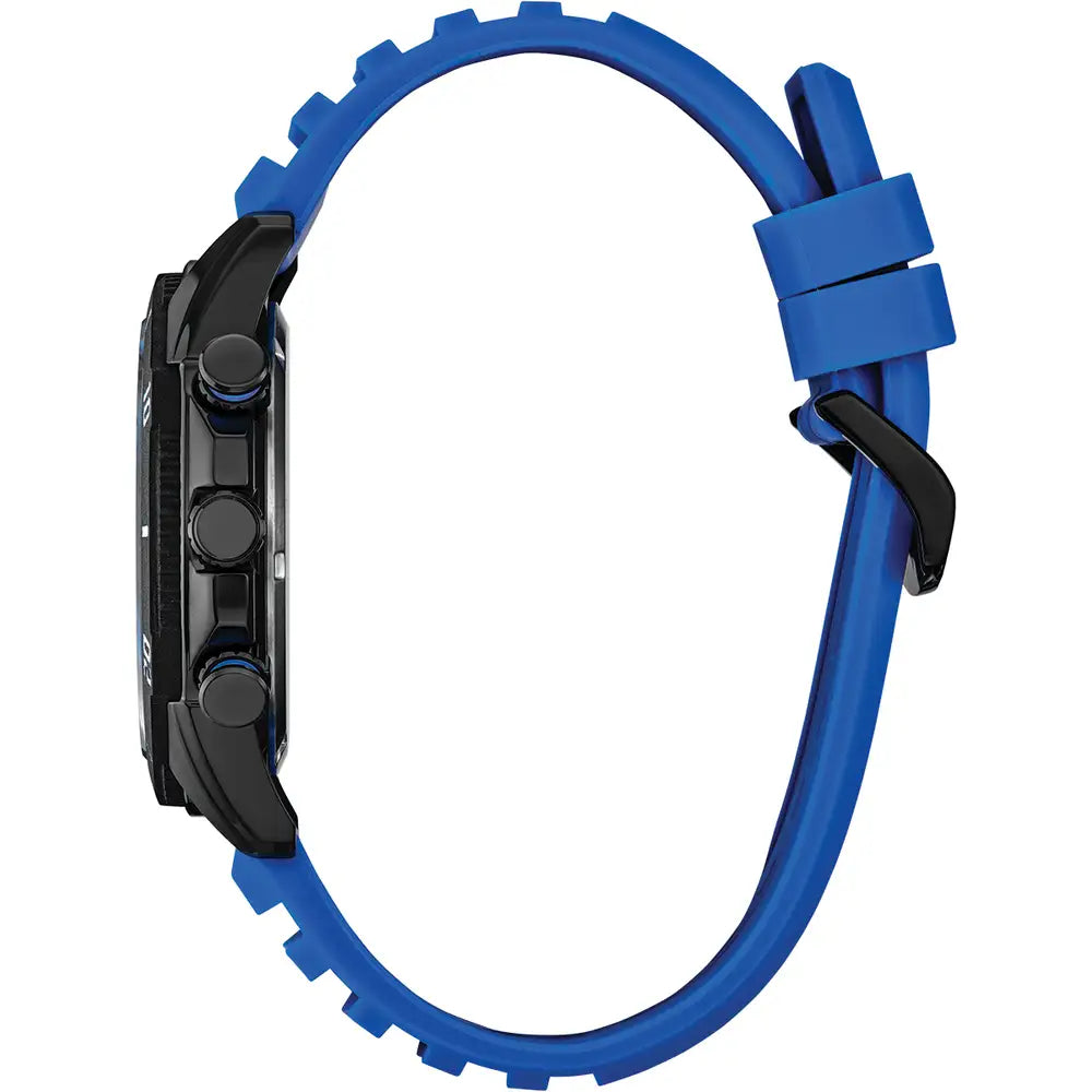 Citizen Blue Black 100M Sport Chronograph Blue Strap Watch AT2586-05E