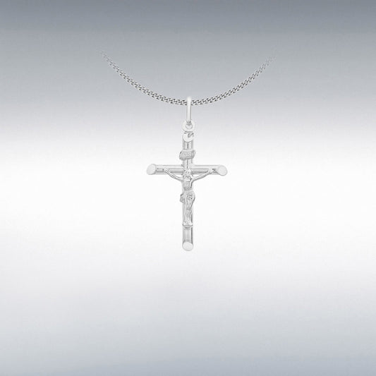 Sterling Silver Tubular Crucifix