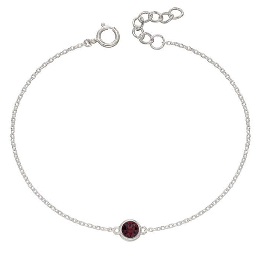 Sterling Silver January Birthstone Bracelet