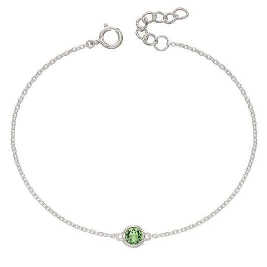 Sterling Silver August Birthstone Bracelet