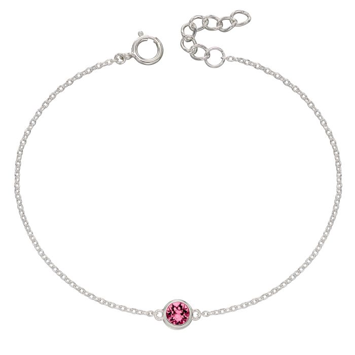 Sterling Silver October Birthstone Bracelet