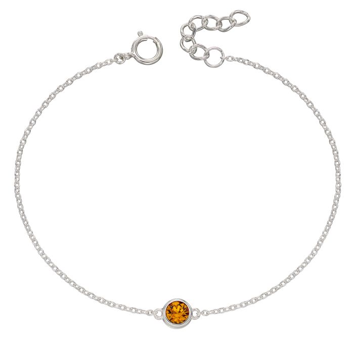 Sterling Silver November Birthstone Bracelet